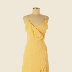 LEITH YELLOW WRAP DRESS